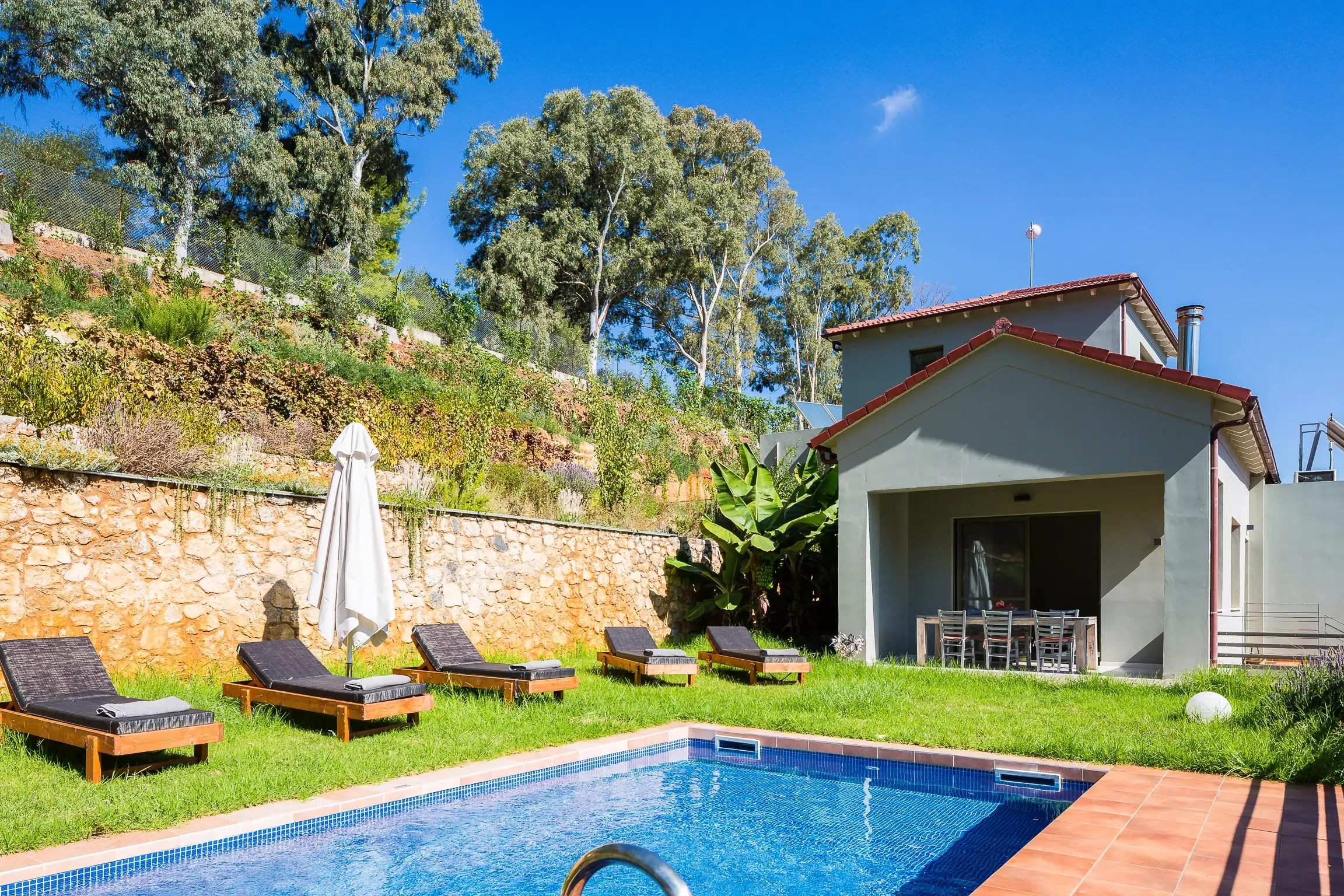 Organic garden and Cretan landscape at Physis Villas